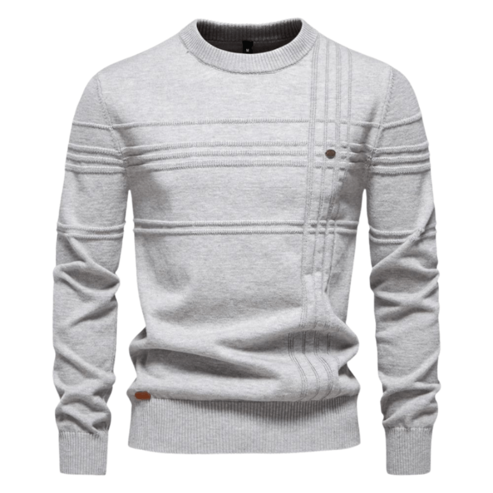 Burkhard Stilfuld herrepullover med ternedesign