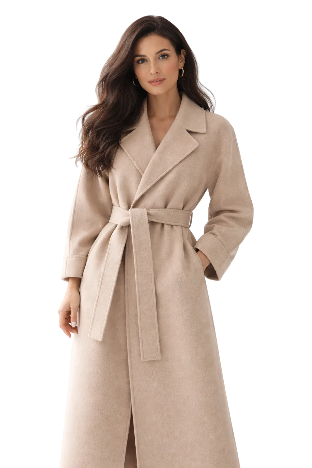 KATRINE™ | ELEGANT LANG FRAKKE MED BÆLTE