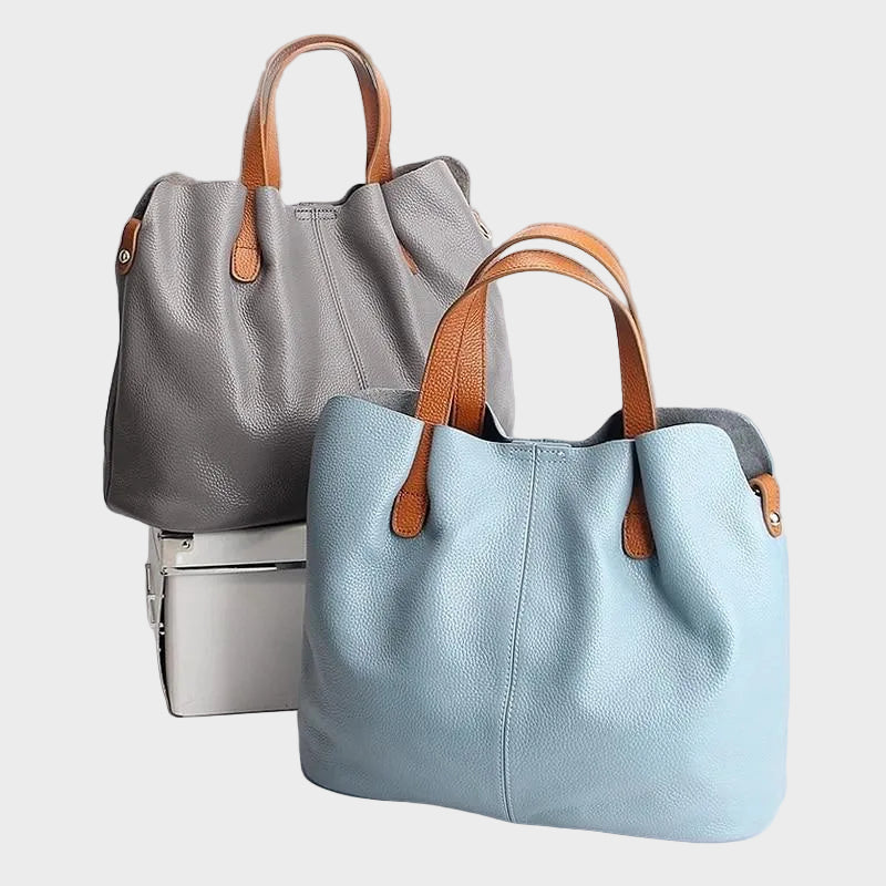 Klassisk Struktureret Shopper Taske